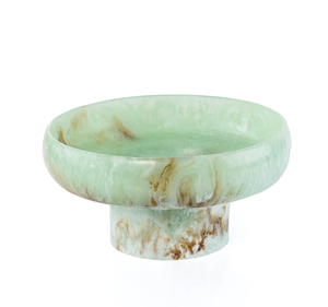 Bol sur pied en résine unique fait main à motif tourbillonnant pour dattes et chocolats, vaisselle de service haut de gamme pour fêtes, écologique, sans plomb, décoration de table pour la maison - Product Image 4