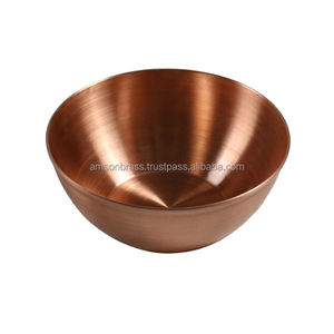 Bols de service ronds classiques en laiton couleur cuivre Amson, écologiques, pour fruits secs, avec logo personnalisé, vaisselle de table pour fêtes - Product Image 1