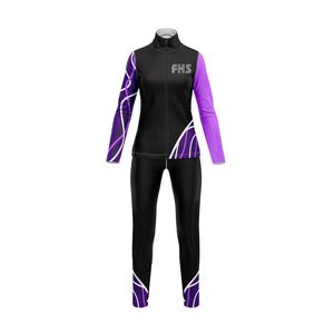 Combinaisons de sport écologiques de haute qualité pour femmes, taille plus, à cordon de serrage, imprimées avec un motif abstrait personnalisé, mi-lourdes, pour le jogging - Product Image 1