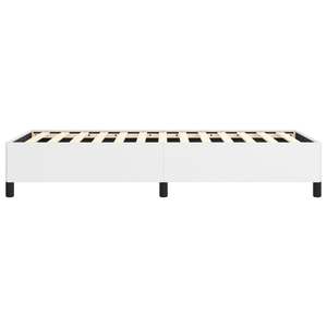 Cadre de lit double rembourré en similicuir blanc, bois d'ingénierie avec base en contreplaqué - Product Image 6