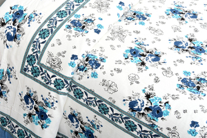 Drap plat en coton imprimé de Jaipur, 200 fils, toutes saisons, écologique, doux pour la peau, durable, respirant, lavable, taille complète - Product Image 4