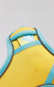 Adjustable Plaid Nylon <b>Dog</b> Harness Teal Yellow Medium Size Buckle Closure Fashion Style for <b>Dogs</b> - Product Image 4