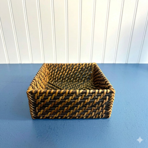 Distinctive Decorative <b>Round</b> Rattan <b>Basket</b> For Shelf Cabinet And Coffee Table Organization Handmade Natural Rattan <b>Basket</b> Holder - Product Image 2