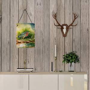 Vert héron mur porte suspendus imprime nouveau 12x16 multicolore aluminium métal signe pour cuisine Bar décor à la maison porte d'entrée Plaque - Product Image 3