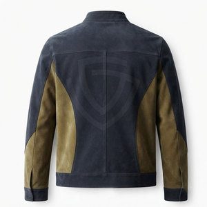 Custom <b>Suede</b> <b>Leather</b> <b>Jacket</b> Featuring Modern Stand Collar Premium Soft Texture For Stylish Casual Outfits And Streetwear - Product Image 2