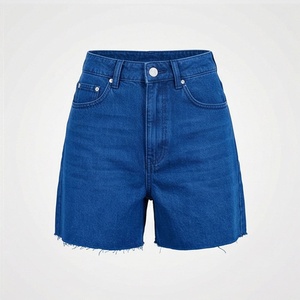Ladies Shorts Plain Simple Breathable <b>Material</b> <b>Denim</b> Ripped Jeans Pants Women Casual Summer Fashion Streetwear Bottom - Product Image 1