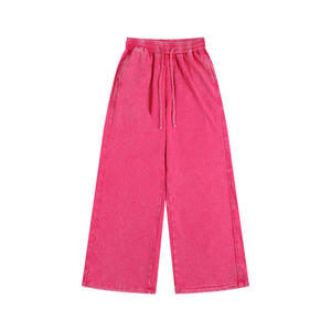 Pantalones Culottes de Algodón para Mujer, Cintura Media, con Cordón, Holgados, Largos hasta la Rodilla, Color Liso, Casuales, Tejido Liso Teñido, Tipo Ajustado, Primavera - Product Image 2