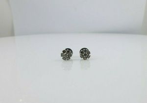 1.32 Cttw Brown Diamond Stud <b>Earrings</b> 925 Sterling <b>Silver</b>, Round Cut Natural Diamond Studs for Women, Push <b>Back</b> - Product Image 5