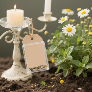 Étiquettes en papier de semences recyclées personnalisées pour produits artisanaux écologiques - Product Image 3