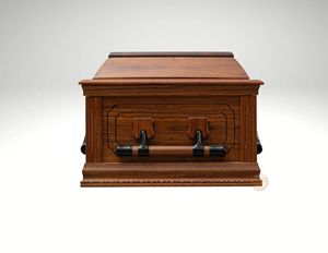 Cercueils en bois massif de style nord-américain de haute qualité DSP, finition brillante, garantie de 3 ans, urnes funéraires pour crémation, vente en gros - Product Image 3