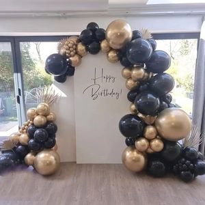 134pcs Black Gold <b>Balloons</b> Garland Arch Kit 2024 New Party <b>Decoration</b> Sets for Graduation - Product Image 2