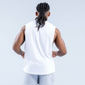 Hot Selling Cotton Spandex Men's Sporty Street Wear Tank <b>Top</b> Casual Boxy Fit Custom Logo OEM High Quality Breathable Fashion - Product Image 4