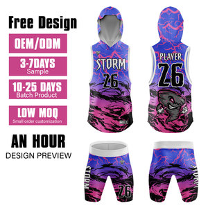 Nouvel arrivage 2026 – Ensemble uniforme de football américain 7v7 personnalisé par sublimation, maillot à capuche et short unisexe en polyester pour équipe - Product Image 1