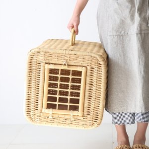 Handmade Best Selling Rattan Pet Carrier Pet Cages <b>Wicker</b> Animal Carrying <b>Bags</b> - Product Image 2