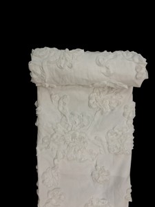 Cinta de Tela de Algodón Blanco Premium en Oferta - Apliques de Flores 3D Bordadas para Vestidos, Trajes y Decoración de Hogar de Lujo - Product Image 4