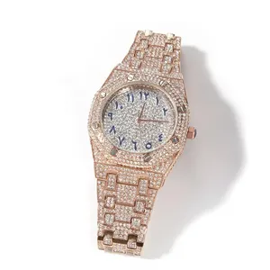 Montre mécanique rectangulaire de luxe pour homme, haute qualité, style hip-hop, étanche 3 ATM, avec diamants Moissanite, date automatique. - Product Image 3