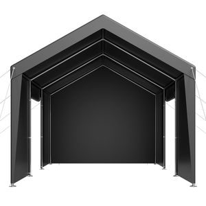 Tettoia per Auto da Esterno 10x20 FT, Resistente, con Materiale in PC Anti-UV, Portatile, con Pareti Laterali Rimovibili e Porta - Product Image 1