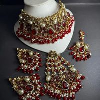 Vente en gros Nouveauté Haute Qualité Luxe Élégant Vintage Bohème Indien Mariage Fiançailles Mariée Ethnique Plaqué Or Entièrement Sertie de Pierres Turquoise
