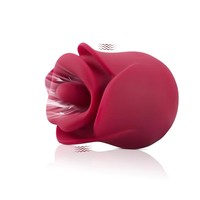 Rose Tulip Klitoris-Vibrator Leistungsstarker Mini-Klitoris-Massager Orale Sexspielzeuge Nippelklemmen Zungen-Leck-Stimulator für Frauen