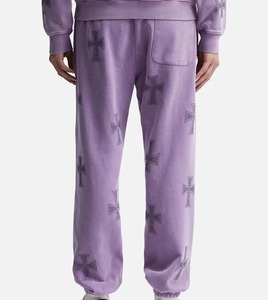 Conjunto Deportivo Unisex con Capucha y Estampado de Cruz Morada, Sudadera con Cierre Completo y Pantalones Jogger, Ropa Deportiva Informal Transpirable de Poliéster OEM - Product Image 4