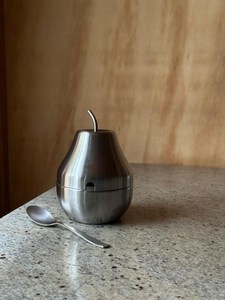 Stainless Steel Food <b>Container</b> Round Polished Minimalist Kitchen Tableware Durable Storage Jar apple shape luxury type - Product Image 3