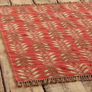 Tapis Tufté Rectangulaire Géométrique Écologique en Laine et Acrylique Krafterscustom Fait Main pour Salon, Nettoyage Facile, Taille Moyenne - Product Image 1