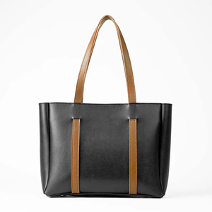 Sacs fourre-tout à bandoulière en cuir véritable de haute qualité pour femmes, avec poignée supérieure, taille personnalisable, ouverts - Product Image 1