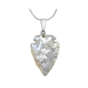 Pendentif en forme de pointe de flèche en quartz Angel Aura de qualité supérieure, fait main, 1 à 1,5 pouce, bijoux en pierres précieuses, Feng Shui - Product Image 1