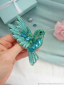 Broche de tortuga marina hecho a mano, bordado con cuentas de vidrio verde azulado, pin de solapa de animal para mujer, decoración de joyería para prendas, abrigos, sombreros y bolsos. - Product Image 2