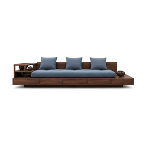 Sofá Cama de Plataforma de Madera Maciza de Lujo, Mueble Moderno de Madera para Sala de Estar, Hotel, Villa, Resort, Apartamento - Product Image 1