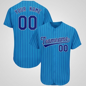 Maillot de baseball personnalisé pour homme, tricoté, col rond, impression par transfert thermique, uniforme sportif - Product Image 1