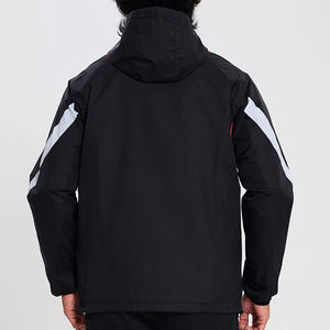 <b>White</b> Solid Spring Hooded Soccer Training <b>Jacket</b> Lightweight Breathable Quick Dry Full Zip Sports Windbreaker for <b>Men</b> - Product Image 2