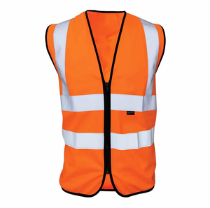Chaleco de Seguridad de Alta Visibilidad, Transpirable, con Cremallera, Impermeable, de Secado Rápido, 100% Poliéster, Tejido Sólido, Ropa de Trabajo Industrial Reflectante - Product Image 4