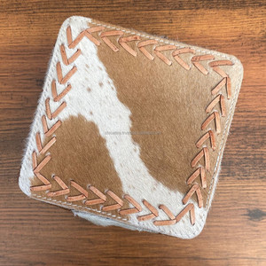 Handmade Cowhide Leather Travel Jewelry Case for Necklaces <b>Rings</b> Earrings Storage and Organization Versatile Gift for Women's - Product Image 4