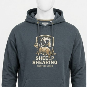 Sudadera con Capucha de Algodón French Terry para Hombre, con Logotipo Personalizado, Estilo Casual para Otoño - Product Image 3