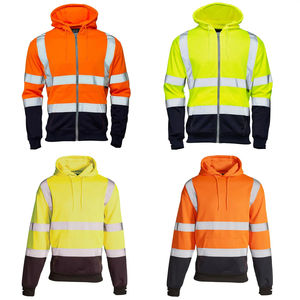 เสื้อฮู้ดสะท้อนแสงสำหรับผู้ชาย ราคาขายส่ง OEM ODM ชุดทำงานเพื่อความปลอดภัย เสื้อแจ็คเก็ตนิรภัยแบบมองเห็นได้ชัดเจน - Product Image 6