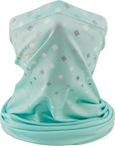Pasamontañas Unisex con Logotipo Personalizado, Diseño a Cuadros Verde Menta, Impresión por Sublimación, Ajustable, Transpirable, para Exteriores - Product Image 1