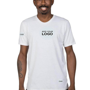T-shirts personnalisés en tissu tri-mélange avec impression sérigraphique - Vente en gros de t-shirts vierges personnalisables avec impression - Product Image 2