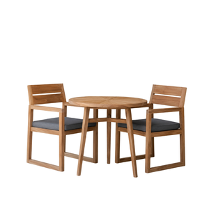 ARTERRA Premium <b>Patio</b> Dining Set Teak Garden Bistro Set <b>Round</b> <b>Table</b> with Chairs Luxury Outdoor Resort Villa Furniture - Product Image 1