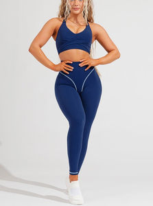 เลกกิ้งผู้หญิงระบายอากาศได้ดี ไร้ตะเข็บ ทรงสครันช์ 51% โพลีเอไมด์ 38% โพลีเอสเตอร์ 11% อีลาสเทน ทรงสอบเอวสูง ลายพิมพ์มหาสมุทร - Product Image 6