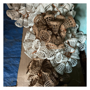 [Sustainable] 100% Natural Rattan Hand-woven Star Christmas <b>Tree</b> <b>Ornaments</b> Vintage Wicker Holiday Crafts - Product Image 3