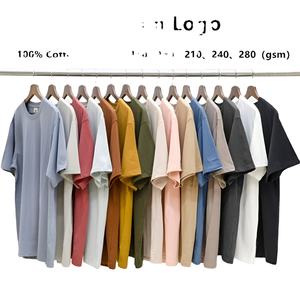 OEM/ODM personalizado de gran tamaño de talla grande 100% algodón camiseta hombres peso pesado 100% algodón estilo casual en blanco Logotipo de impresión camisetas - Product Image 1