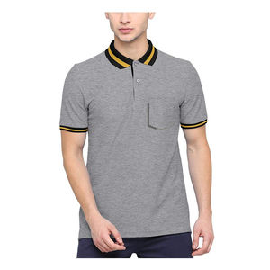 Polo pour homme de couleur unie avec col contrastant, manches courtes, respirant, décontracté, pour le golf et le tennis en été - Product Image 6