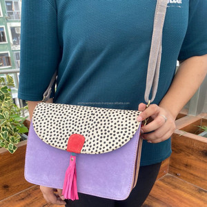 กระเป๋าสะพายคาดลำตัวหนังนิ่มสีสดใสพิมพ์ลายสัตว์สำหรับผู้หญิงกระเป๋าถือหนังรีไซเคิลแบบยั่งยืน - Product Image 3