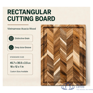 Tabla de Cortar Plegable de Madera BLUE LOTUS FARM - Formas Rectangulares y Cuadradas de 2.0 cm de Grosor, Ecológica y Duradera, Hecha en Ho Chi Minh City - Product Image 1