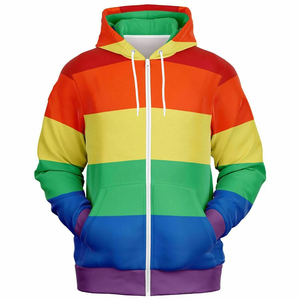 Sudadera con capucha unisex holgada con cremallera, 100% algodón polar, sudadera con capucha de cremallera completa, ropa casual y streetwear, sudaderas de corte regular - Product Image 2
