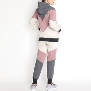 Sweat-shirt à capuche imprimé tendance pour femme, design personnalisé, blocs de couleur, vêtement de mode urbaine professionnel, nouvelle collection 2026 - Product Image 2