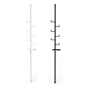 Asta di Tensione Regolabile Fai-da-te da Pavimento a Soffitto, Organizer con Vassoi di Nuovo Stile per Stendibiancheria e Appendiabiti - Product Image 5