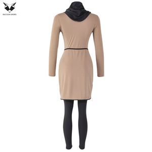 Servicio OEM ODM, Traje de Baño Elegante de Manga Larga con Cierre Frontal, Protección Solar Completa, Color Café, para Estilos de Vida Activos - Product Image 6