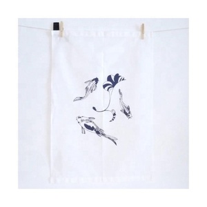 Blanc et coton Tipsy vache brodé élégant coton naturel Golf thé serviettes bols nettoyage serviettes bureau cérémonie accessoires - Product Image 4